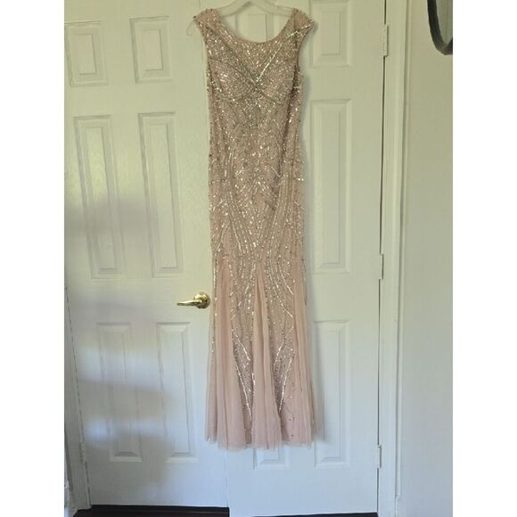 Adrianna Papell Dresses & Skirts - Adrianna Papell Blush Pink Sequin-Trim Dress